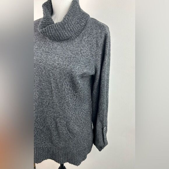 Style & Co Cowl Neck Gray Women’s Sweater Size Medium Pockets - Picture 3 of 7